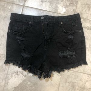 Mossimo Supply Black Wash High Rise Shorts